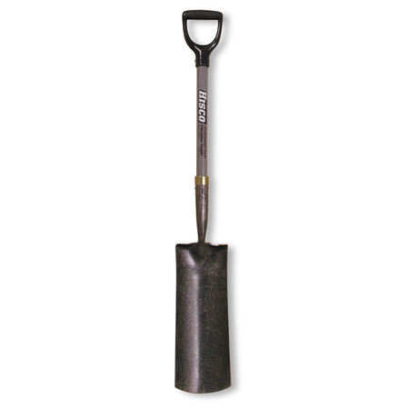 HISCO Post Spade Shovel, Solid Back, 27 in Handle W/ D-Grip HI500D